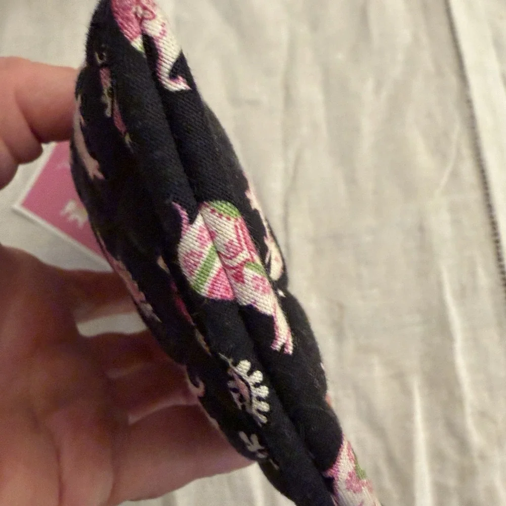Vera Bradley Pink Elephants Black Eyeglass Case Retired NEW W tags Charming Pink